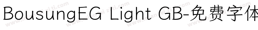 BousungEG Light GB字体转换